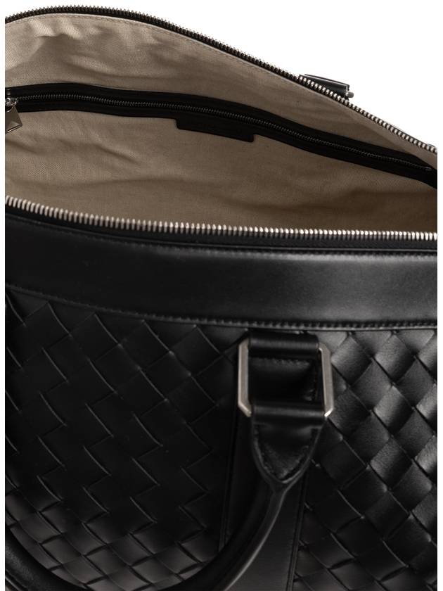 Bottega Veneta Duffel Bag With Intrecciato Weave, Men's, Black - BOTTEGA VENETA - BALAAN 5