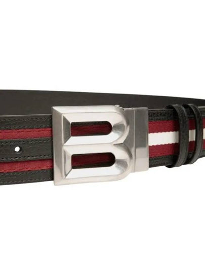 TSP Two Tone Leather Belt Black - BALLY - BALAAN 2