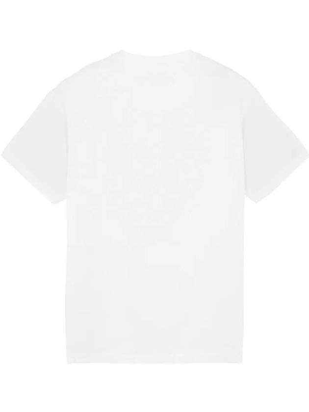 Logo Patch Short Sleeve T-Shirt White - STONE ISLAND - BALAAN 4