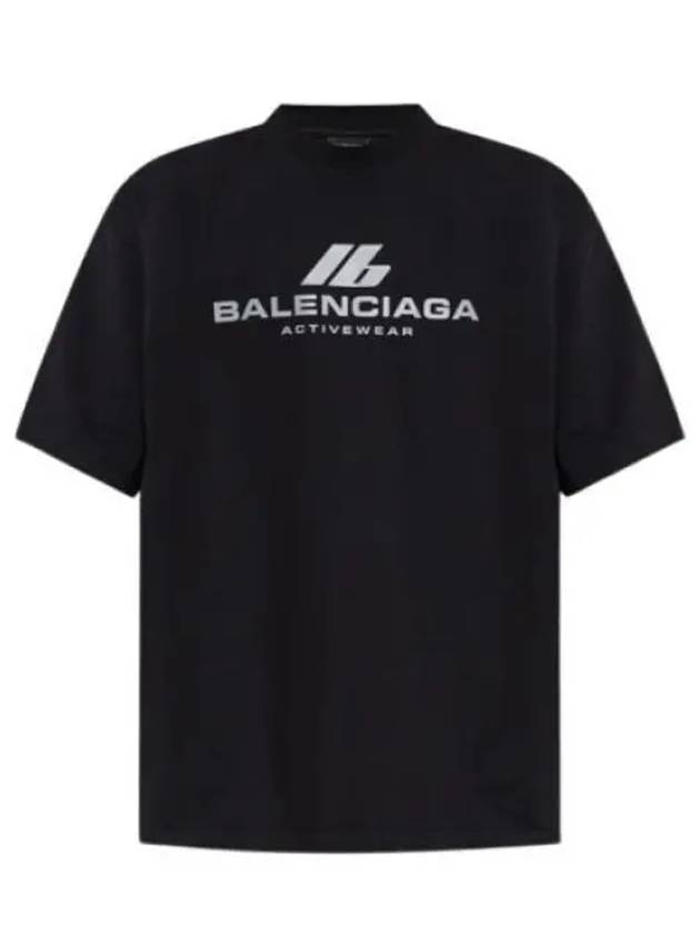 Activewear Medium Fit Short Sleeve T-Shirt Black - BALENCIAGA - BALAAN 2