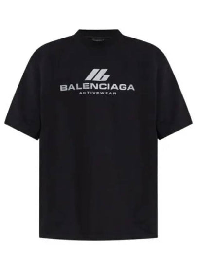 Activewear Medium Fit Short Sleeve T-Shirt Black - BALENCIAGA - BALAAN 2