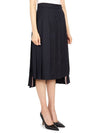 Super 120S Twill Below Knee Pleated Skirt Navy - THOM BROWNE - BALAAN 7