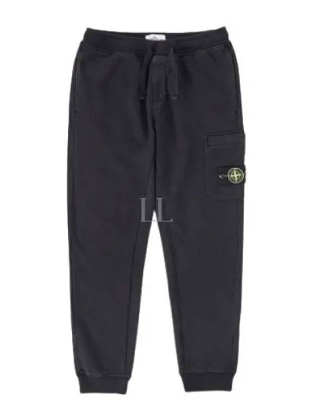 Waffen Patch Cotton Fleece Track Pants Black - STONE ISLAND - BALAAN 2