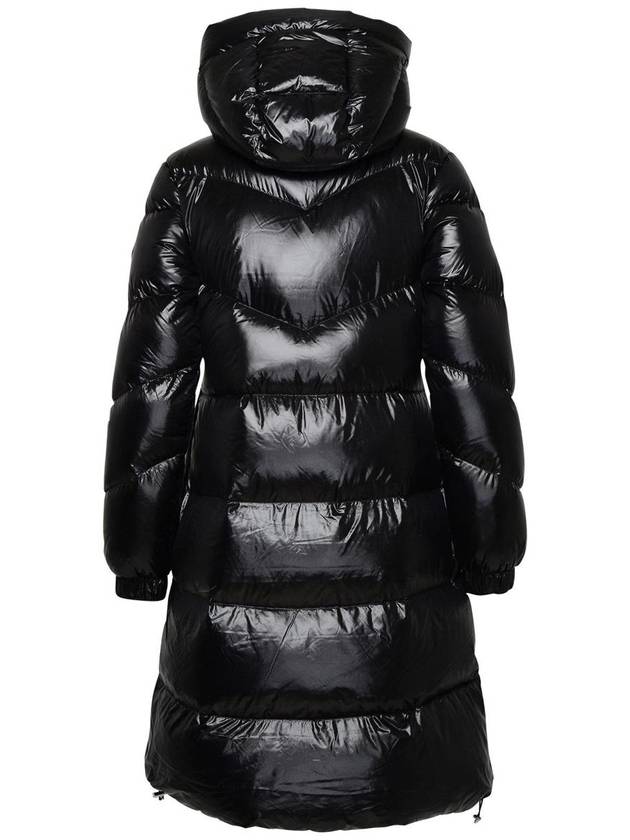 Woolrich Black Nylon Long Down Jacket - WOOLRICH - BALAAN 3