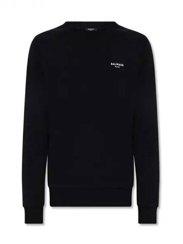 Mini logo crew neck sweatshirt black men 237537 - BALMAIN - BALAAN 1