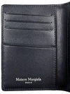 Stitched Bi-Fold Leather Card Wallet Black - MAISON MARGIELA - BALAAN 4