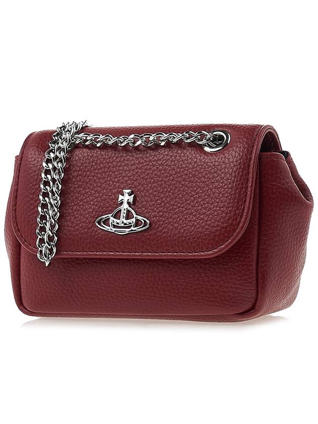 Small Re-Vegan Grain Chain Cross Bag Red - VIVIENNE WESTWOOD - BALAAN 3