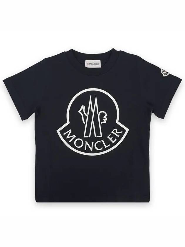 Kids Lettering Logo Patch Short Sleeve Navy 8C00005 83907 778 - MONCLER - BALAAN 2