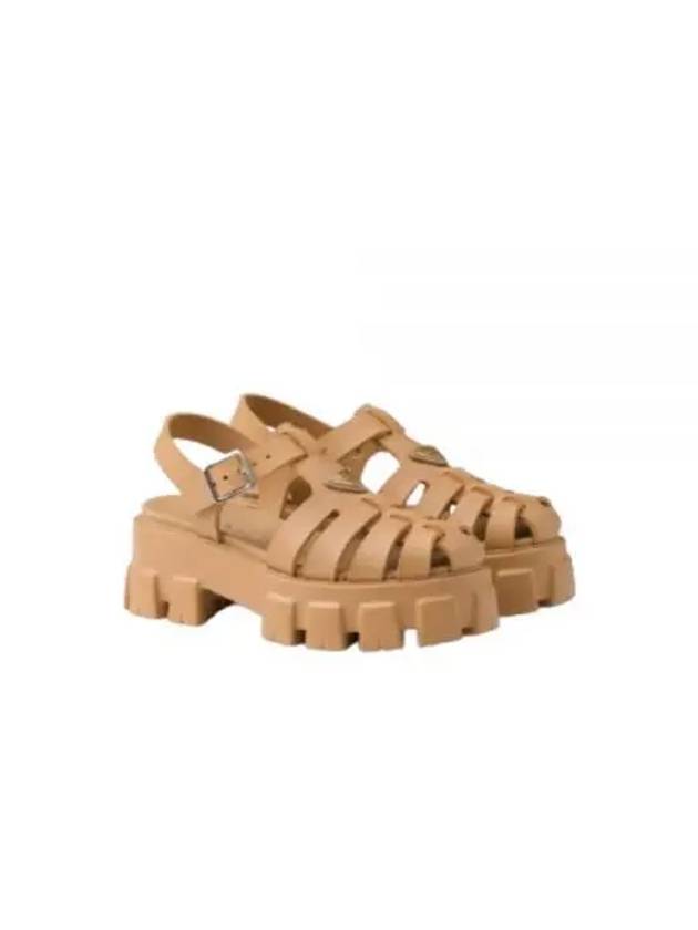 Monolith Rubber Sandals Beige - PRADA - BALAAN 2