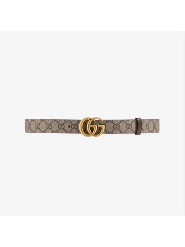 GG Marmont Reversible Belt Brown Beige - GUCCI - BALAAN 3