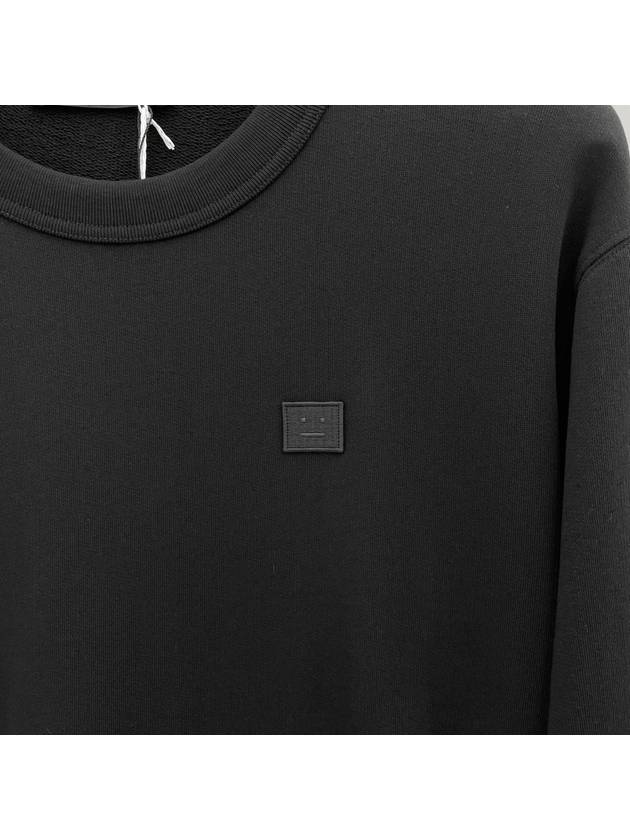 Face Patch Crew Neck Sweatshirt Black - ACNE STUDIOS - BALAAN 5