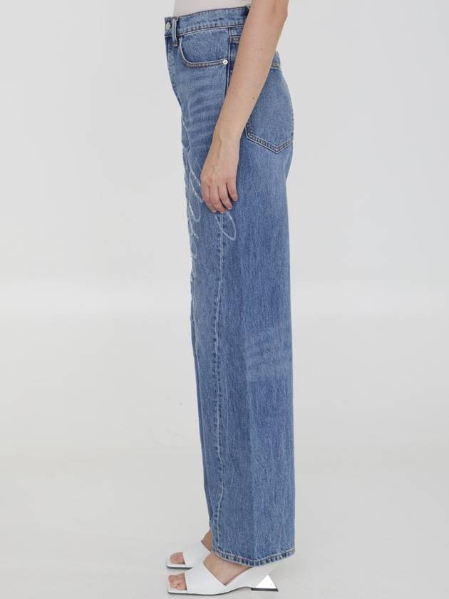 Denim Straight Pants 4DC3244412 473 BLUE - ALEXANDER WANG - BALAAN 4