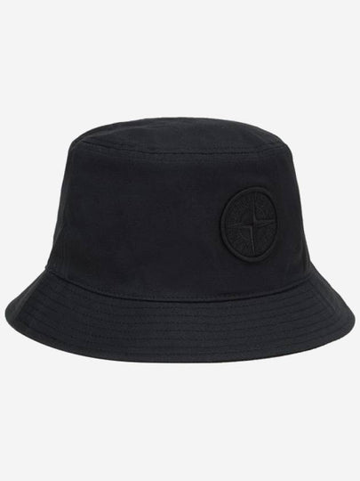 Logo Patch Bucket Hat Black - STONE ISLAND - BALAAN 2