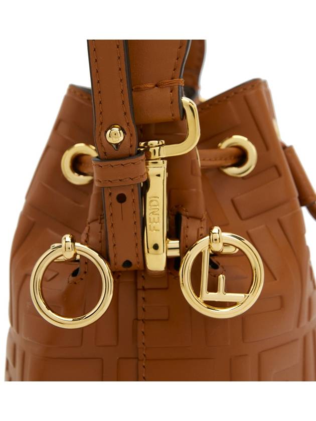 Mon Tresor Small Leather Bucket Bag Brown - FENDI - BALAAN 10