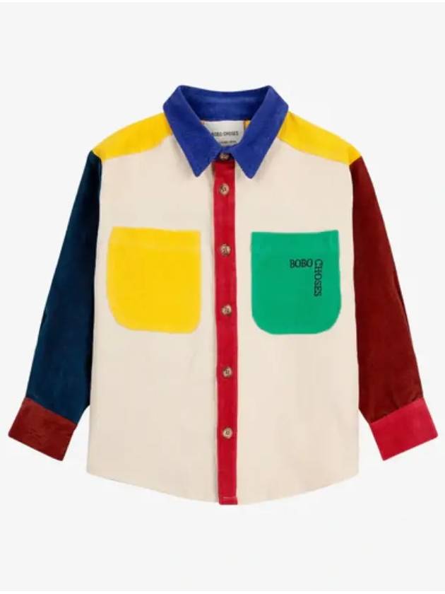 Color Block Corduroy Shirt B224AC031 Italian Kids - BOBO CHOSES - BALAAN 3