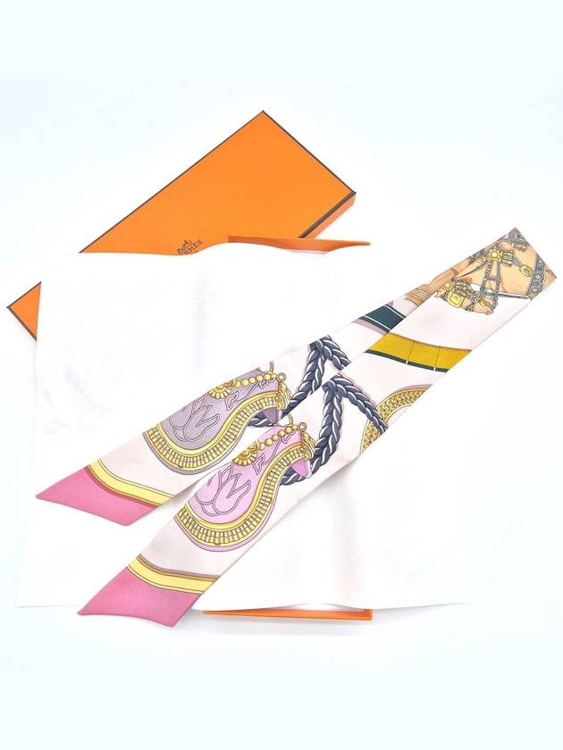 Grand Apparat Twilly Silk Scarf Rose Nacre - HERMES - BALAAN 4