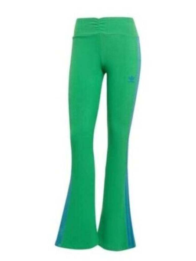 3 Stripe Rib Flared Leggings Green - ADIDAS - BALAAN 2