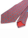 929 HA 100 Silk Red Blue Pattern Tie - HERMES - BALAAN 5