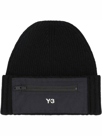 Y-3 Adidas Beanie Ribbed Knit Beanie - ADIDAS - BALAAN 2