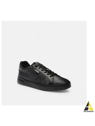 Low Line Signature Canvas Top Sneakers Charcoal - COACH - BALAAN 2