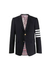 Plain Weave Suiting 4 Bar Classic Sport Jacket Jacket Navy - THOM BROWNE - BALAAN 2