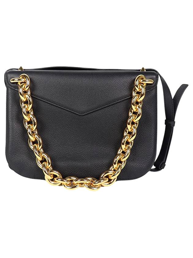 Women's Mounted Chain Cross Bag Black - BOTTEGA VENETA - BALAAN 3