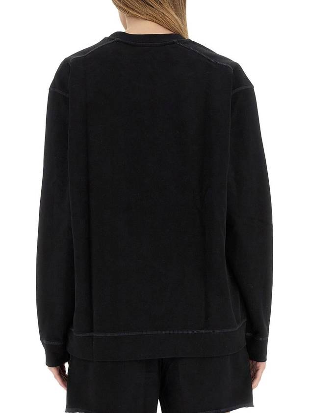 Isoli Drop Shoulder Sweatshirt Black - GANNI - BALAAN 4