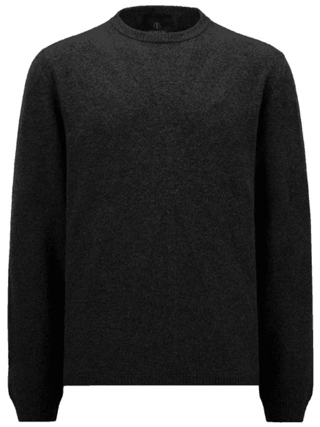 Wool Cashmere Knit Top Black - MONCLER - BALAAN 1