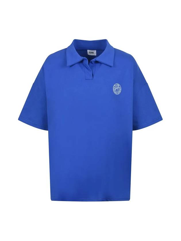 Flee collar neck short sleeve t-shirt MZ3ME180BLU - P_LABEL - BALAAN 2