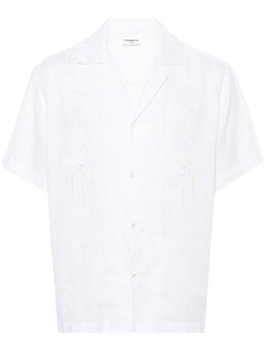 P.A.R.O.S.H. Embroidered-Design Linen Shirt - P.A.R.O.S.H. - BALAAN 1