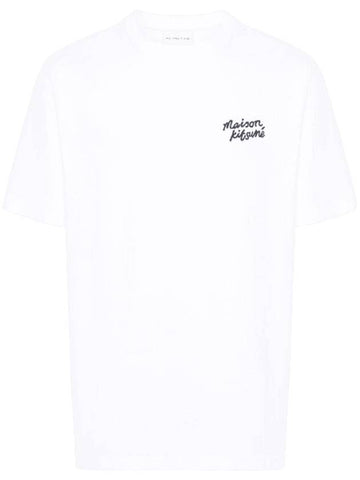 Handwriting Comfort Short Sleeve T-Shirt White - MAISON KITSUNE - BALAAN 1