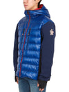 Grenoble logo patch zip-up padded navy - MONCLER - BALAAN 4