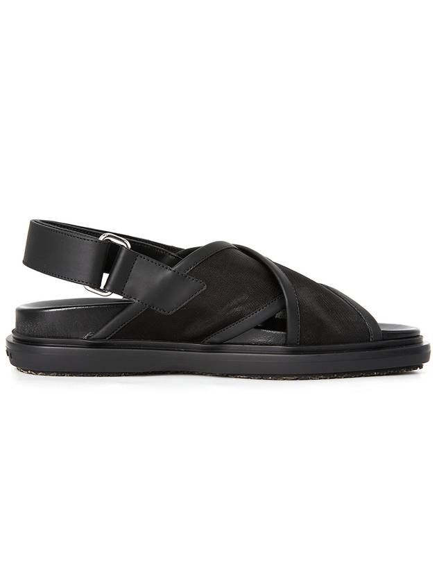 Logo Patch Crossover Sandals Black - MARNI - BALAAN 5