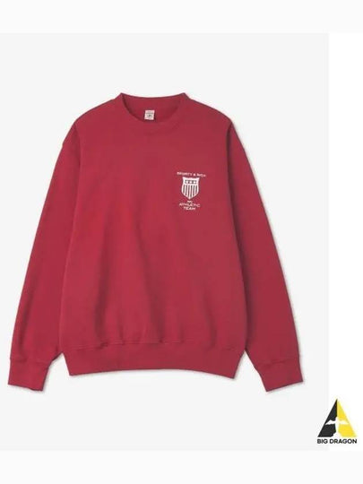 Athletic Team Crew Neck Cotton Sweatshirt Red - SPORTY & RICH - BALAAN 2