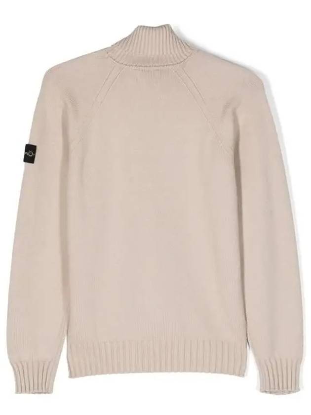 Stone Junior 10 14 Wappen Turtleneck Sweater Beige - STONE ISLAND - BALAAN 3