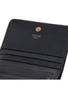 Triomphe Compact Shiny Calfskin Half Wallet Black - CELINE - BALAAN 9