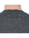 Embroidered Logo Wool Cardigan Dark Grey - MAISON MARGIELA - BALAAN 10