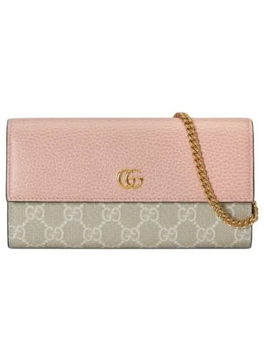 GG Marmont Chain Long Wallet Light Pink - GUCCI - BALAAN 2