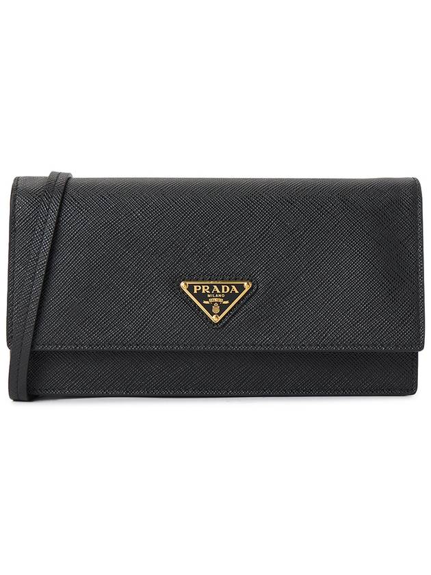 Triangle Logo Leather Mini Bag Black - PRADA - BALAAN 2