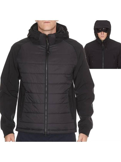 Goggle Padded Hooded Jacket Black - CP COMPANY - BALAAN 2