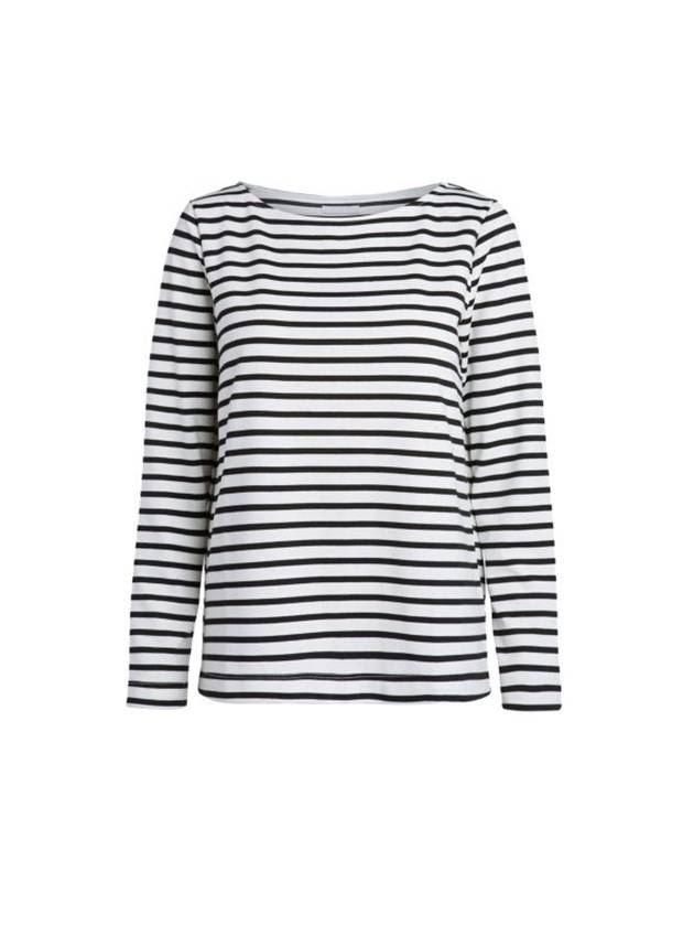 Minquiers Striped Long Sleeve T-Shirt Ivory Navy - SAINT JAMES - BALAAN 1