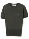 ORB Logo Short Sleeve Knit Top Green - VIVIENNE WESTWOOD - BALAAN 2