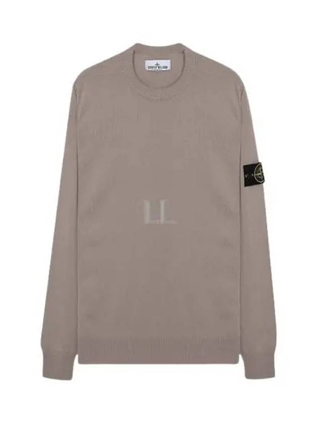 Wappen Patch Crew Neck Cotton Knit Top Grey - STONE ISLAND - BALAAN 2