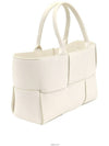 White grain leather intreccio weaving Arco small tote bag 652867 - BOTTEGA VENETA - BALAAN 3