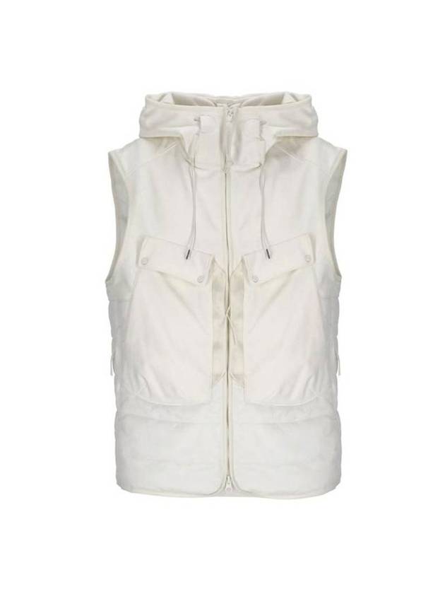 Shell R Mix Goggle Hooded Padded Vest White - CP COMPANY - BALAAN 1