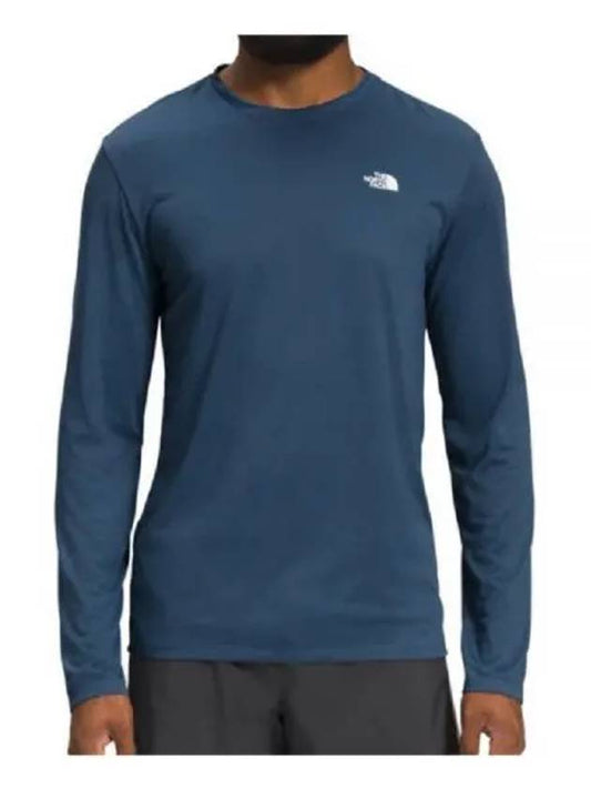 Men's Elevation Logo Detail Long Sleeve T-Shirt Navy - THE NORTH FACE - BALAAN 2