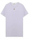 Embroidered Logo Short Sleeve T-Shirt Violet - VIVIENNE WESTWOOD - BALAAN 2