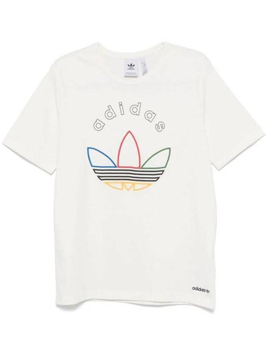 Graphic Trefoil Logo Short Slevee T Shirt White - ADIDAS - BALAAN 1