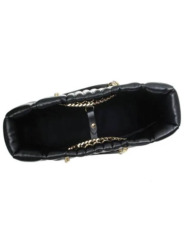 Lola Quilted Lambskin Medium Shopper Bag Black Gold - BURBERRY - BALAAN 5