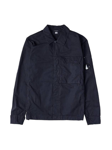 Lens Waffen Pocket Long Sleeve Shirt Navy - CP COMPANY - BALAAN 1